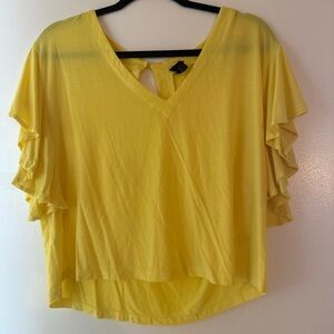 W5 Yellow Ruffle Sleeve Blouse size XL